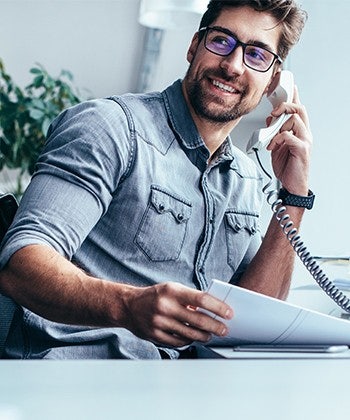 man on telephone