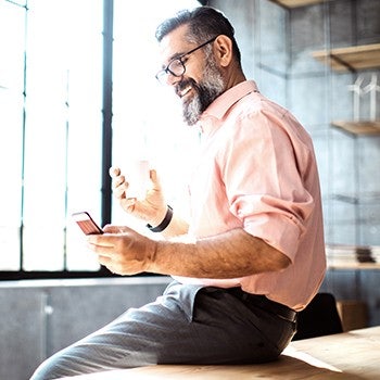 man using phone
