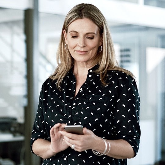 Woman using mobile phone