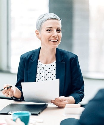 woman in meeting
