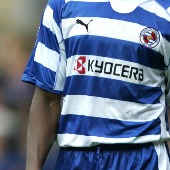 Kyocera sponsored Reading FC shirt
