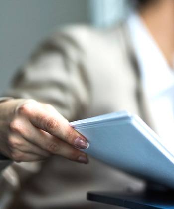 Driving efficiency, proving reliability hand holding papers