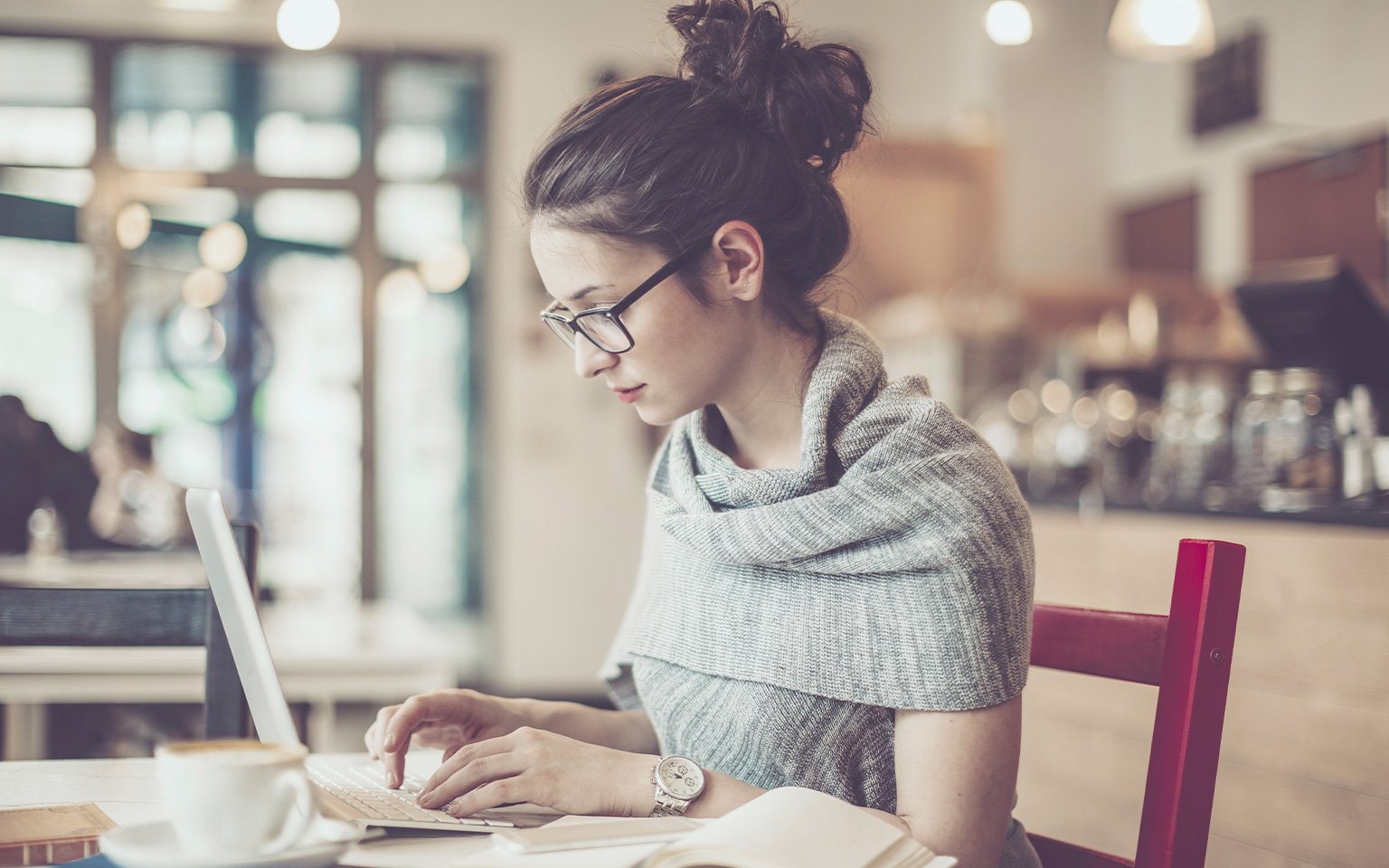 Woman remote working