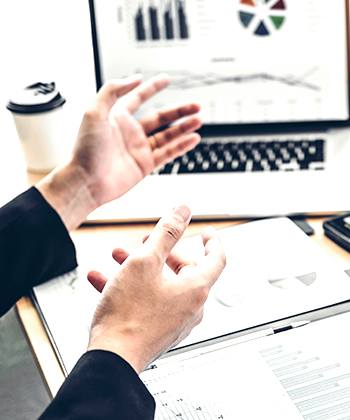 Information protection hands at work